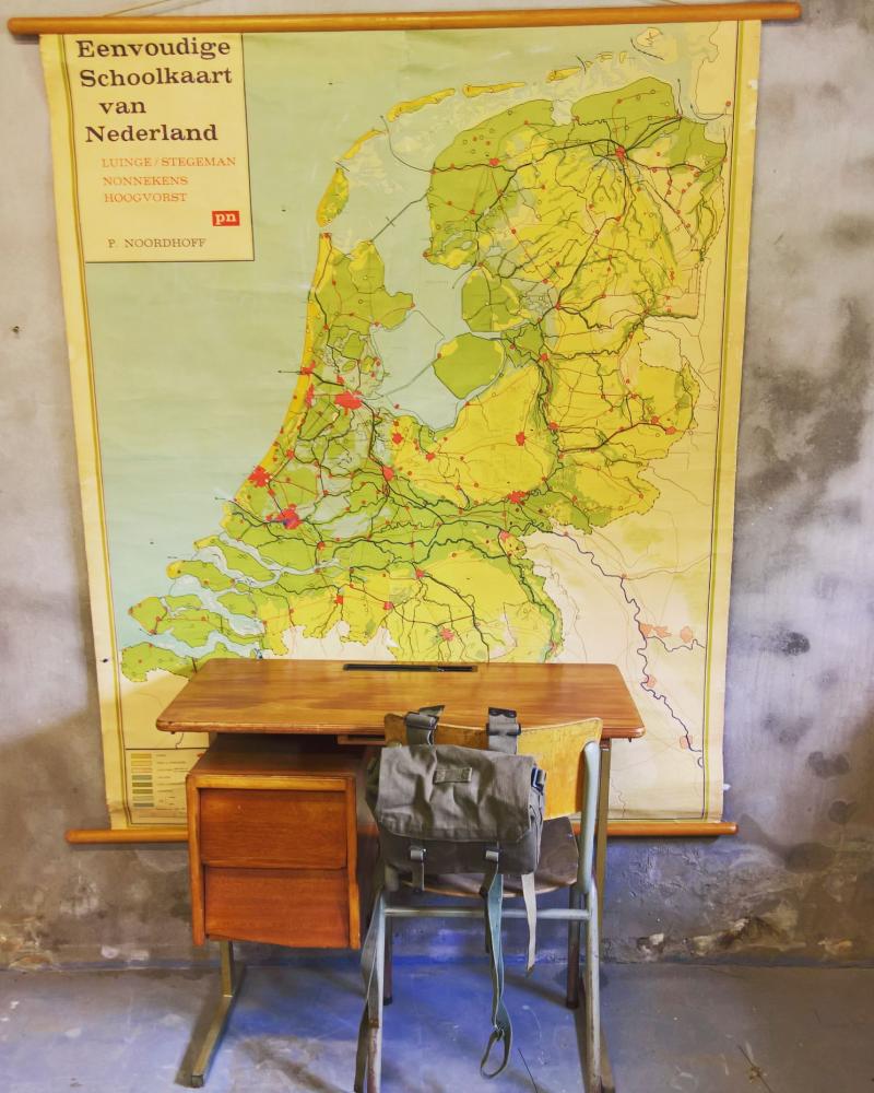 Verbinding verbroken Stijgen capsule Oude schoolkaart van Nederland XL! | Als Nieuw
